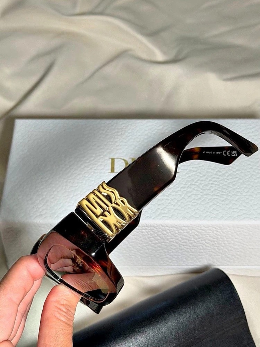 Christian Dior Miss Dior Tortoiseshell Sunglasses + Case